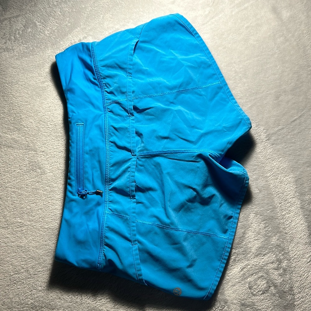 Blue Lululemon Speed-up shorts size 4